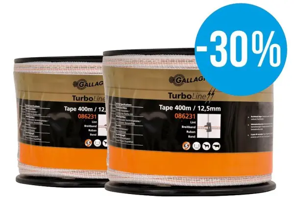 Gallagher Duopack TurboLine Breitband 125mm 2x400m weiß 079438