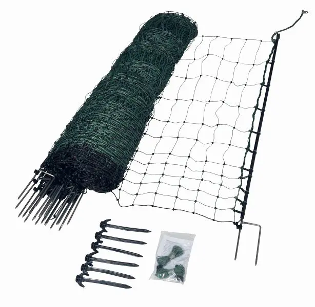 Gallagher EuroNetz Geflügelnetz doppelter Erdstab grün 112/2-15/S-50m 076833