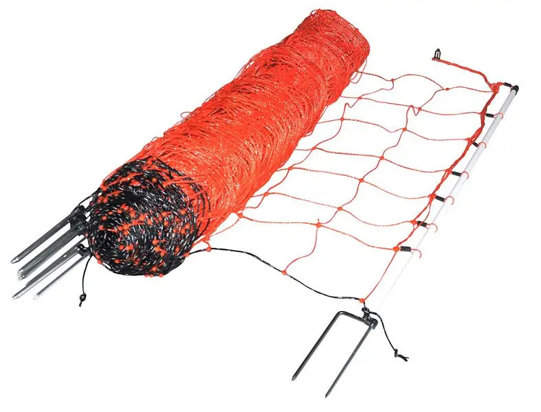Gallagher EuroNetz Schafnetz doppelter Erdstab orange 90/2-14/W-50m 075386