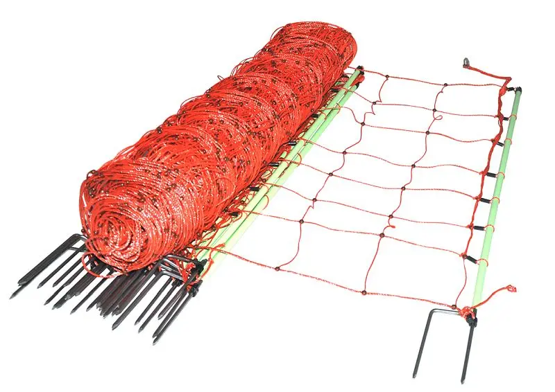 Gallagher EuroNetz Schafnetz mit Wildverbiss doppelter Erdstab orange 90/2W14/G-50m 075768