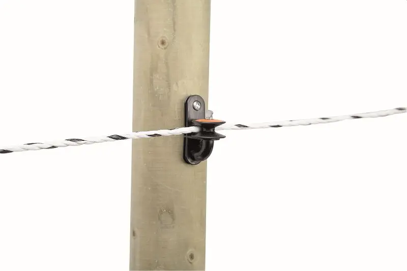 Gallagher Rollen-Eckisolator geeignet für Litzen und Cordeln VE: 5 Stück 029013