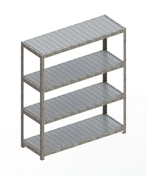 Meta SPEED - RACK Regal 1970x1700x600 mm mit Stahlpaneelen verzinkt Bodenanzahl: 4 20087013