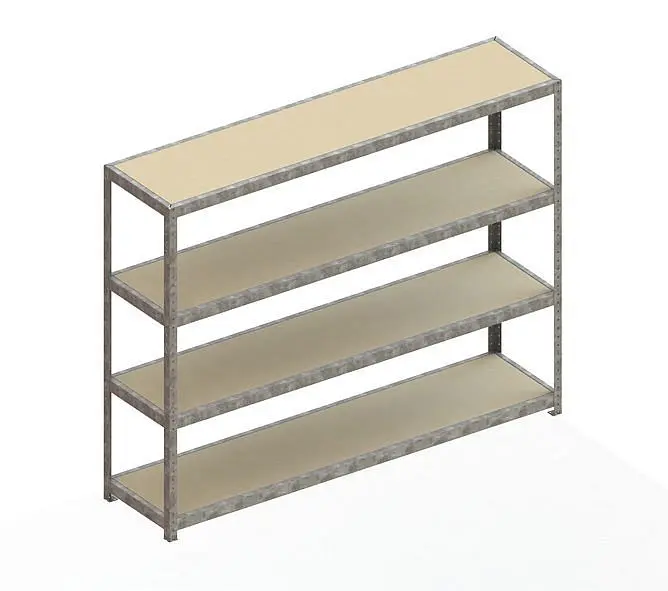 Meta SPEED - RACK Regal 1970x2500x600 mm mit Spanplatte verzinkt Bodenanzahl: 4 20081126