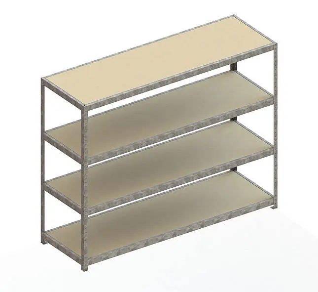 Meta SPEED - RACK Regal 1970x2500x800 mm mit Spanplatte verzinkt Bodenanzahl: 4 20081127