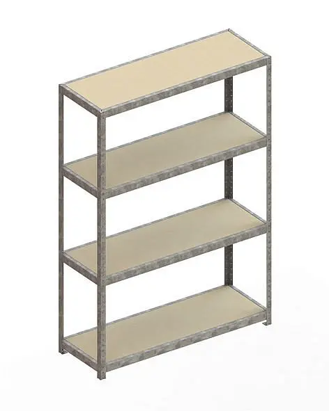 Meta SPEED - RACK Regal 2470x1700x600 mm mit Spanplatte verzinkt Bodenanzahl: 4 20087055