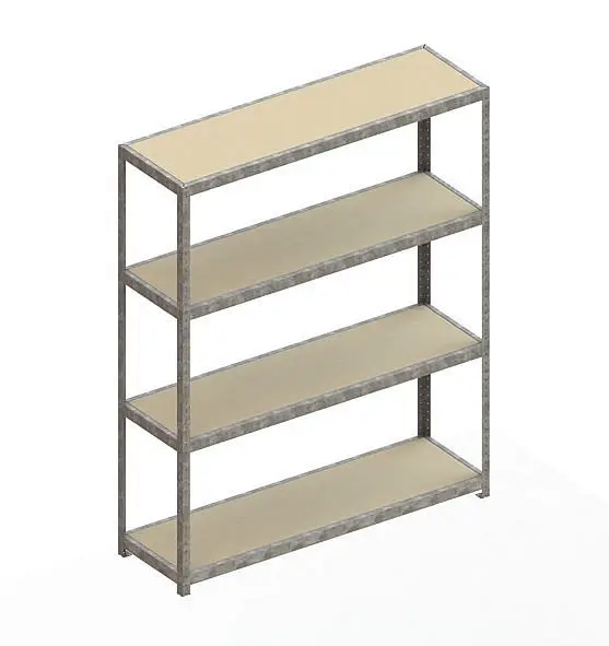 Meta SPEED - RACK Regal 2470x2000x600 mm mit Spanplatte verzinkt Bodenanzahl: 4 20081120