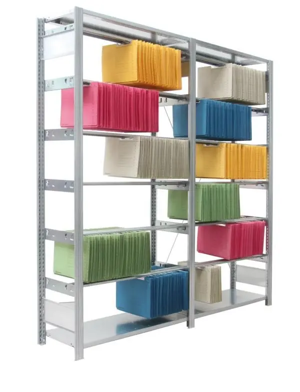 Regalwerk BERT-Pendelhefter-Regal Leitz/Elba - Grundfeld HxBxT 2325x1005x350mm 7 Ebenen Pendelstangen B3-84112-35