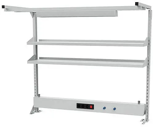 Bedrunka+Hirth Multi-Wand-Aufbau Breite 1500 mit Obergestell 1 Stück Energiekanal 2x Fachboden Abmessungen mm (BxH): 1500...