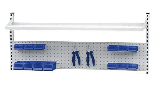 Bedrunka+Hirth Multi-Wand-Aufbau Breite 1500 1 Stück Energiekanal 1 Stück Lochwand 1 Stück Magnetwand 2x Fachboden Abme...