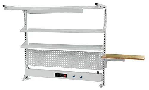 Bedrunka+Hirth Multi-Wand-Aufbau Breite 1500 1 Stück Energiekanal 1 Stück Lochwand 2x Fachboden 1 Stück Schwenkarm Abme...