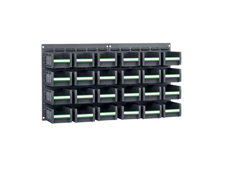 bott perfo Schlitzplattenset mit 24 bottBoxen 2 Schlitzplatten vertikal BxTxH: 914 x 19 x 495 mm RAL 3004 14030200.24
