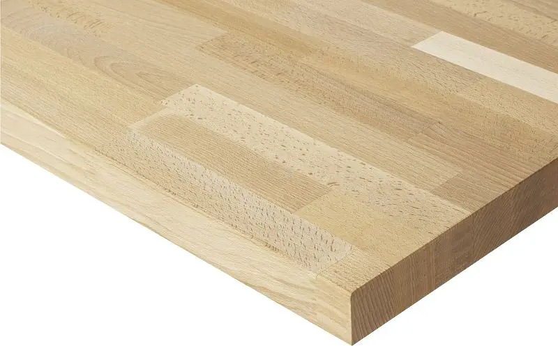 RAU Buche-Massiv-Arbeitsplatte 1250x40x700 mm B-125-070-40