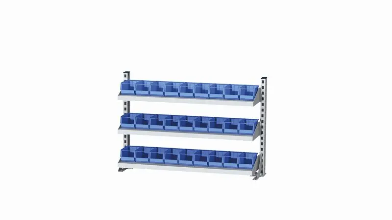 Simplaflex Multiwandaufbau 3 Fachböden B x H 1000 x 650 mm CLW10MW04