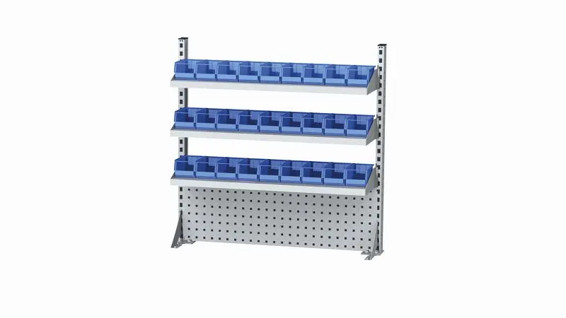 Simplaflex Multiwandaufbau 3 Fachböden B x H 1000 x 950 mm CLW10MW05