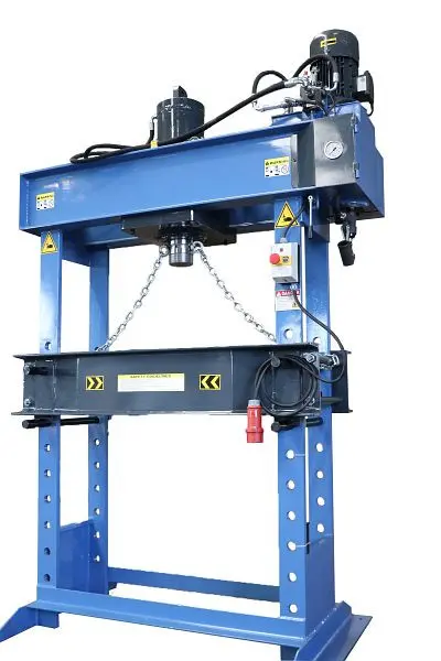 Tigermetal Hydraulische Werkstattpresse mit Elektromotor und Handpumpe Presskraft 30 Tonnen WH30