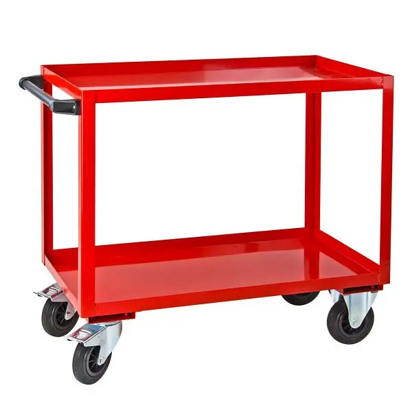 ADB Montagehilfswagen mit 2 Etagen Farbe: Verkehrsrot (RAL 3020) Abmessungen BxHxT: 1000 x 915 x 500 mm 21043