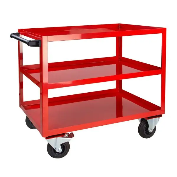 ADB Montagehilfswagen mit 3 Etagen Farbe: Verkehrsrot (RAL 3020) Abmessungen BxHxT: 1000 x 915 x 500 mm 21045