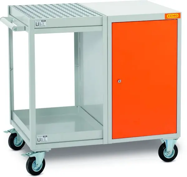 Cemo Werkstattwagen mit Wannen und Schrank 11584 4052886444771