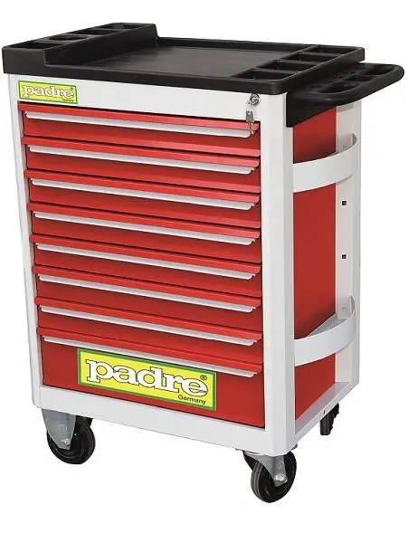 padre PROFI WERKSTATTWAGEN rot mit 8 Schubladen 1737 173700000