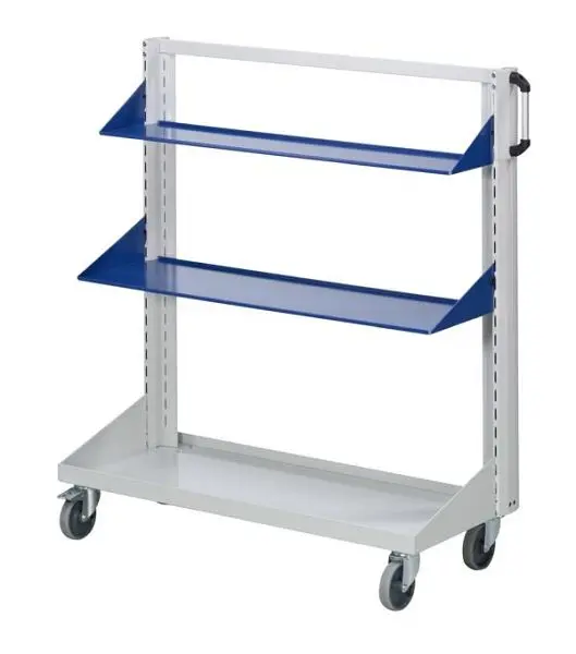 ANKE Werkbänke Grundwagen Ablagen lineare; 1250 x 450 x 1350 mm; RAL 7035/5010; mit 1 x Ablage lineare 250 mm; 1 x Ablage...