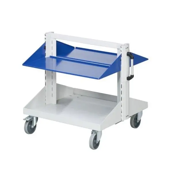 ANKE Werkbänke Grundwagen Ablagen lineare; 800 x 720 x 750 mm; RAL 7035/5010; mit 2 x Ablage lineare 350 mm 962.005