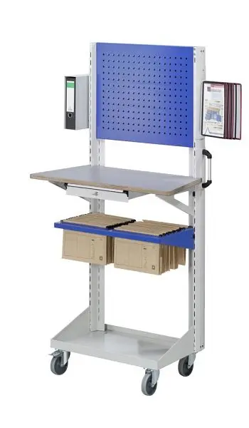 ANKE Werkbänke Grundwagen Modell 355 800 x 450 x 1950 mm (AM 764) RAL 7035/5010 962.085