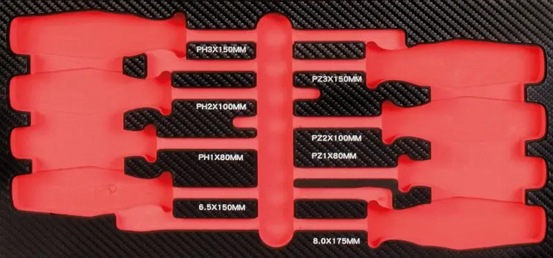 Projahn Einlage leer für 8 Phillips- Pozidriv- und Schlitz-Schraubenzieher 5999-065E