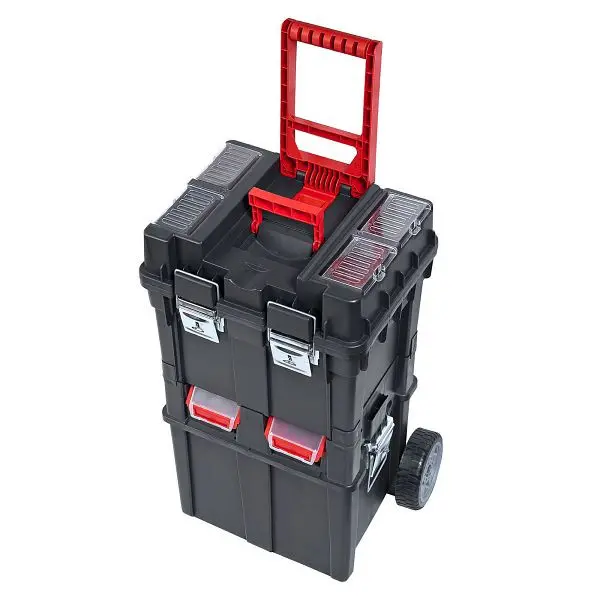 ADB Werkzeugkoffer-Trolley/Wheelbox HD Compact schwarz/rot 15506