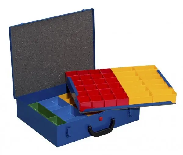 Allit EuroPlus Pro >M< Profi-Metall-Kleinteilekoffer 44/2L-59 Farbe: blau Masse: 515 Gramm 454124