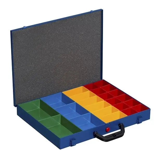 Allit EuroPlus Pro >M< Profi-Metall-Kleinteilekoffer 44L-23 Farbe: blau Masse: 305 Gramm VE: 2 Stück 454128