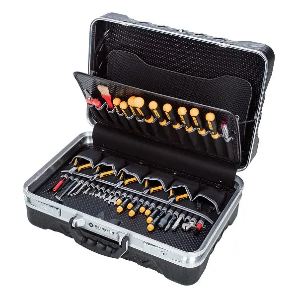 BERNSTEIN Service-Koffer "PROTECTION" mit Werkzeugsatz "PC-CONTACT" 65-teilig 6100