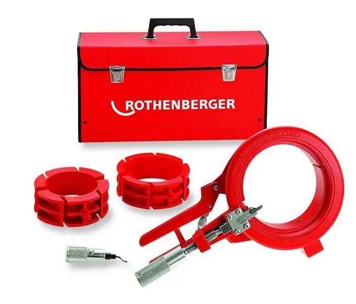 Rothenberger Abstech- und Anfasgerät ROCUT 110 Set für Kunststofglücklichre Ø 110 125 und 160 mm 55063