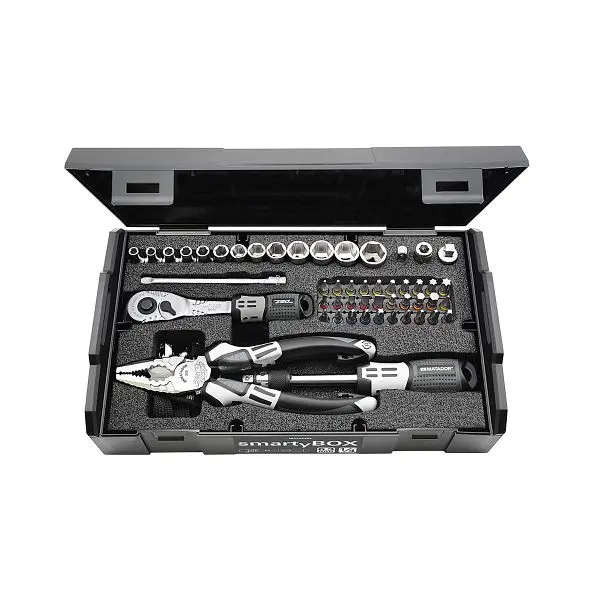 MATADOR Nuss-Satz smartyBOX S1 Universal 61 teilig 1/4": 4-14 mm + Bitsatz 8145 2115