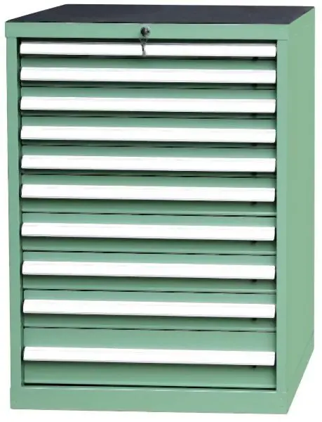 Metra Werkzeugschrank Schubladenschrank 10 Schubladen grün 10403