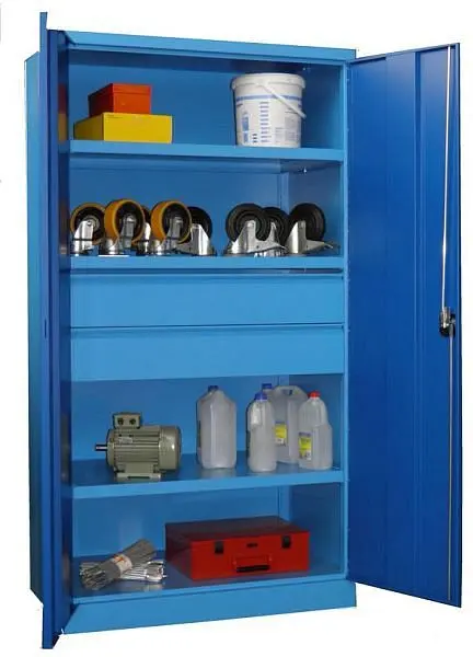 Pavoy Schwerlastschrank 1950/630/1040 Drehgriff ohne Trennwand 3 Böden Schubladen: 3x175 36362-104-002-910