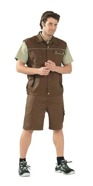 Planam Canvas 320 Weste braun/schwarz Grösse L 2166052