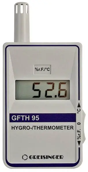 Solarbetriebenes Greisinger GFTH 95 Luftfeuchtemessgerät (Hygrometer) 10 % rF 95 % rF