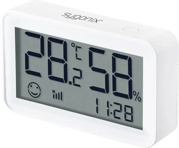 Sygonix Thermo-/Hygrometer App basierend Weiß mit Funkfernübertragung