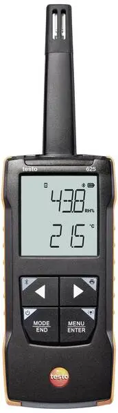 Wetterfestes testo 625 Luftfeuchtemessgerät (Hygrometer) 0 % rF 100 % rF