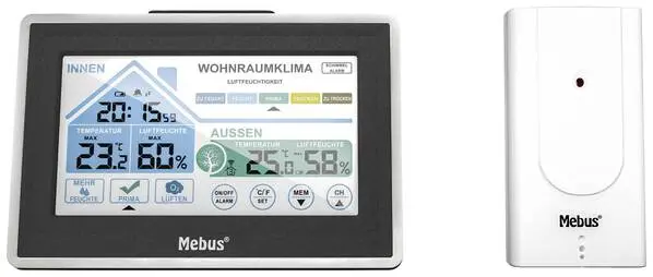 Mebus 01026 01026 Funk-Wetterstation mit Niederschlagsmesser