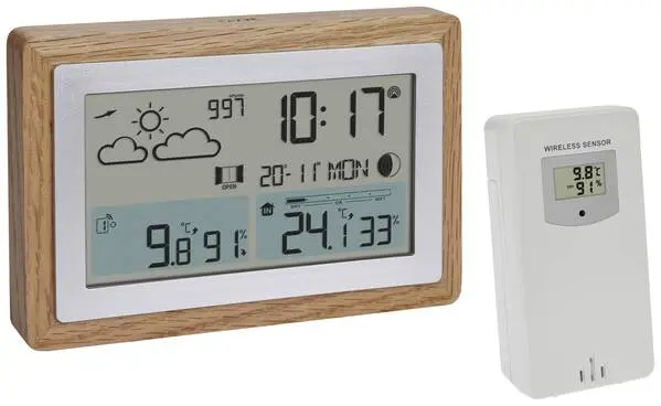 TFA Dostmann Funk-Wetterstation OAK 35.1167.54 Funk-Wetterstation Vorhersage für 12 Stunden Anzahl Sensoren max. 3 für d...