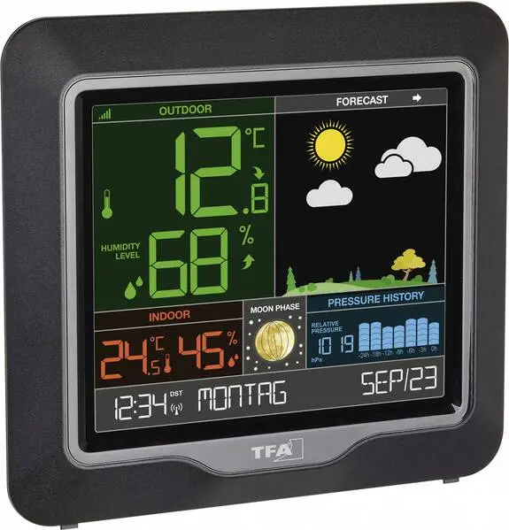 TFA Dostmann Season 35.1150.01 Funk-Wetterstation Vorhersage für 1 Tag Anzahl Sensoren max. 1 St. mit Min-/Max-Temperatur
