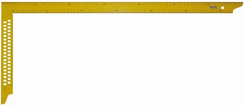 Vogel Germany Zimmermannswinkel gelb mit Anreißlöcher 700 x 300 mm 521123