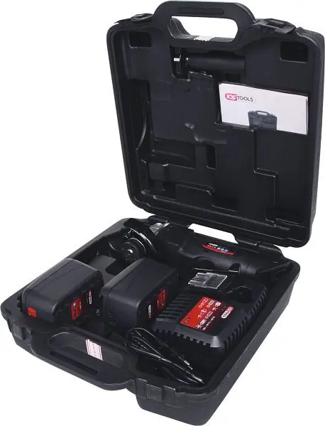 KS Tools Akku-Winkelschleifer 7000 U/min mit 2 Akkus und 1 Ladegerät 515.4111