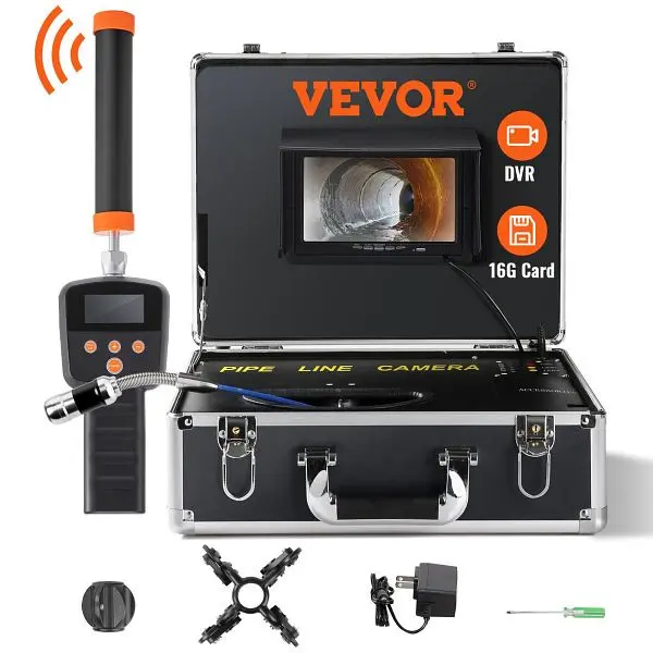 VEVOR 7" Rohrkamera 30m Industrie Inspektionskamera 1000TVL Endoskop Kanalkamera 16GB SD-Karte DDWKXSGDNK730R9OPV2