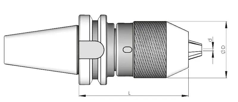 MACK NC-Bohrfutter mit Hakenschlüssel SK 40 DIN 69871 1-13 mm 13-7655-40-13