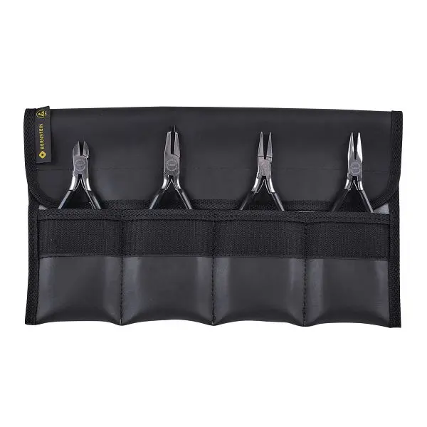 BERNSTEIN ESD - Zangen-Set BLACKline 4-teilig mit ableitfähiger schwarzer Tauchisolation 3-960