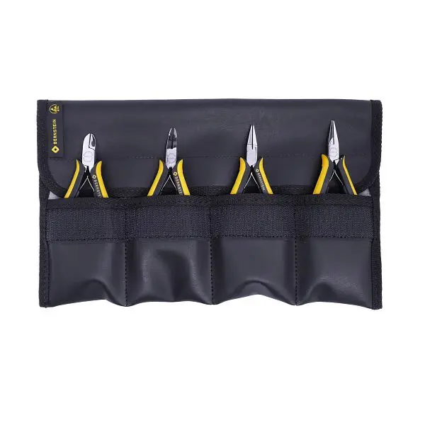 BERNSTEIN ESD - Zangen-Set CLASSICline 4-teilig ableitfähiger Einstecktasche 3-960 C