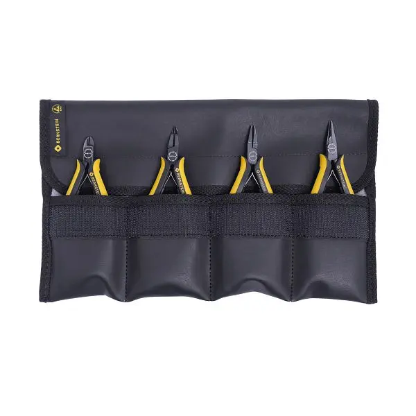 BERNSTEIN ESD - Zangen-Set EUROline 4-teilig ableitfähiger Einstecktasche 3-960 E