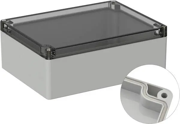 TRU COMPONENTS TC-9065492 Outdoor-Gehäuse 200 x 150 x 75 Polycarbonat Lichtgrau (RAL 7035) 1 St.